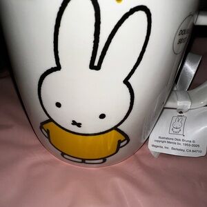 Big Miffy by magenta  Cute Bunny Mug with Yellow Interior new with tags
